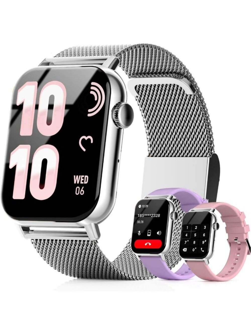 Stylish 1.83'' HD Smart Watch for Women - Fitness Tracker, Heart Rate Monitor